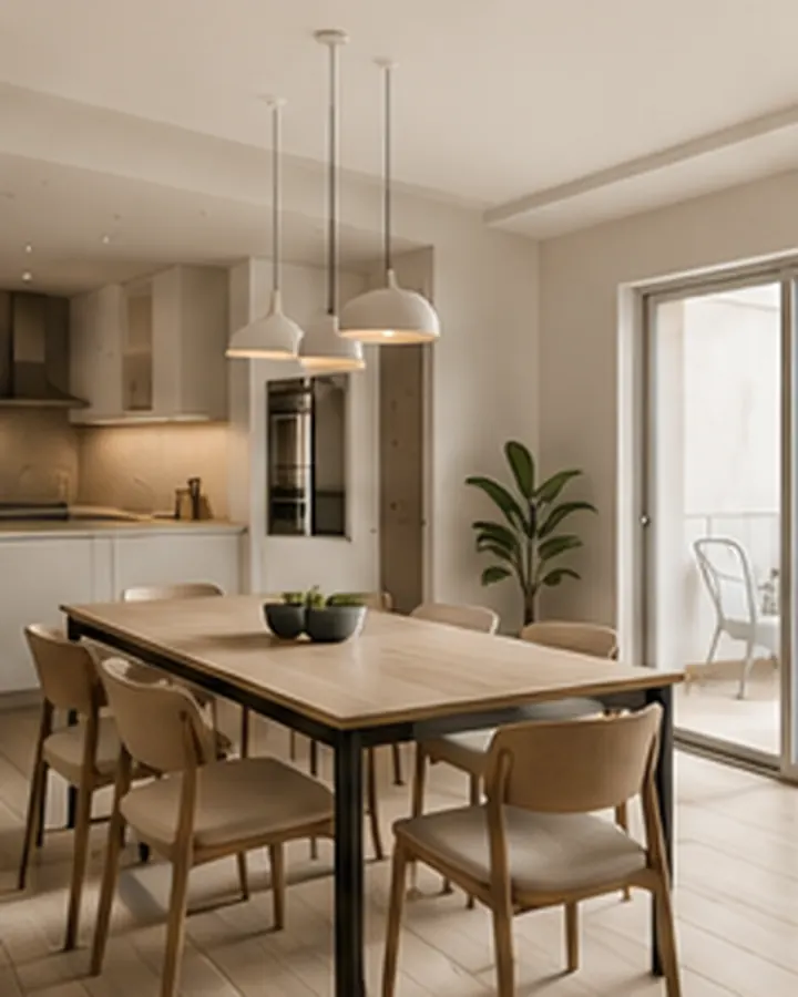Salón y cocina terminados con luz natural